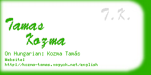tamas kozma business card
